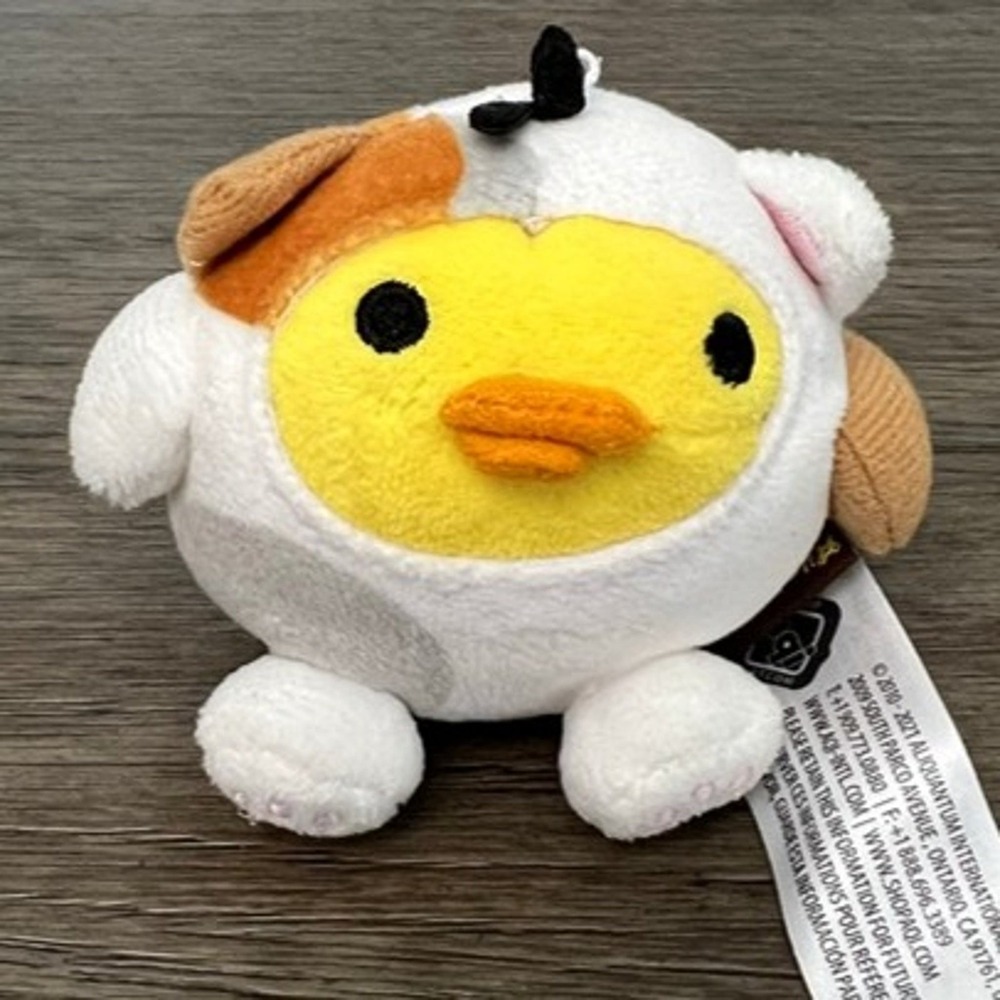 Kiiroitori Rilakkuma San-X Plush Cat Costume Calico Yellow Bird 3" Small Toy